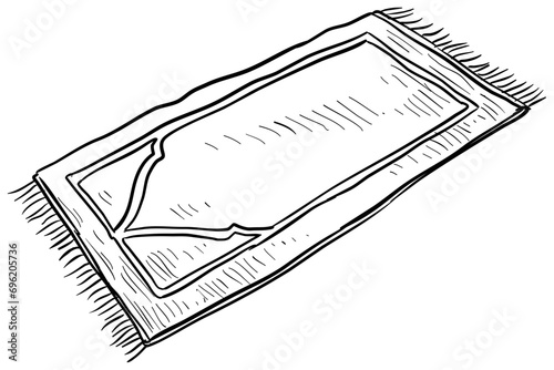 prayer mat handdrawn illustration