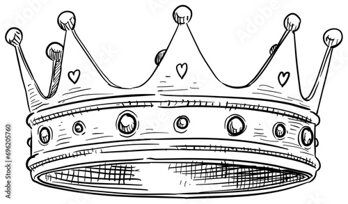 crown handdrawn illustration