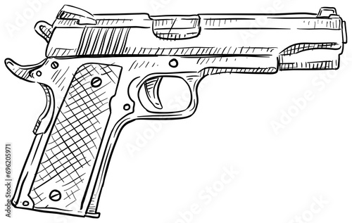 toy weapons handdrawn illustration