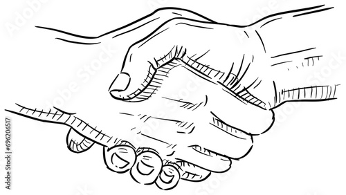 handshake handdrawn illustration