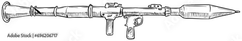 bazooka handdrawn illustration