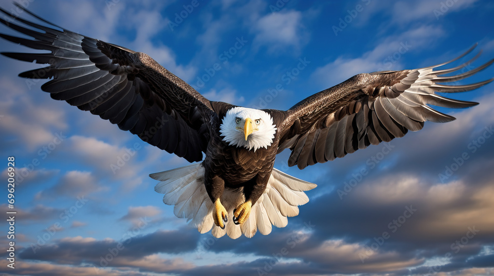 eagle in the sky looking for pray. Generative Ai eagle in the sky looking for pray. Generative Ai