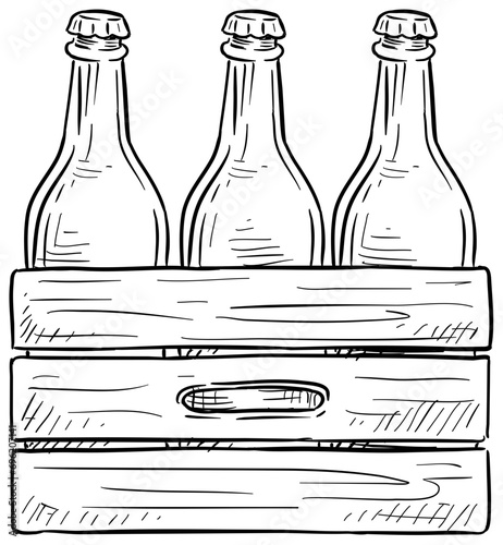 beer box handdrawn illustration