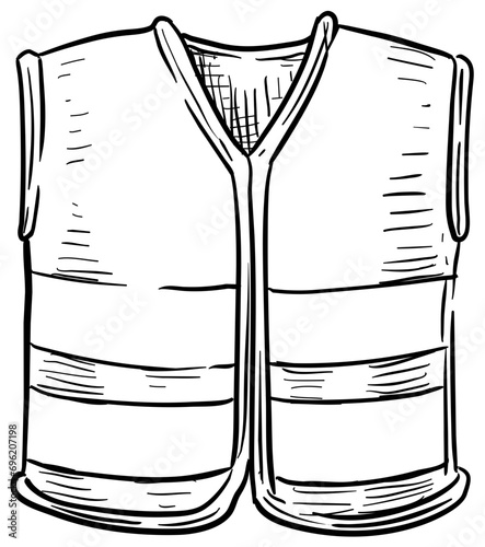 safety vest handdrawn illustration