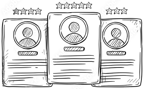 prospective applicants handdrawn illustration