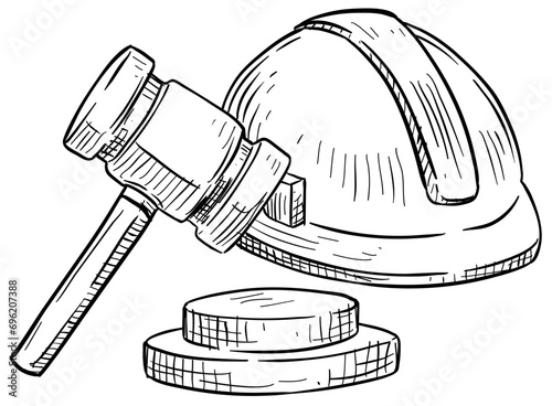 labour law handdrawn illustration