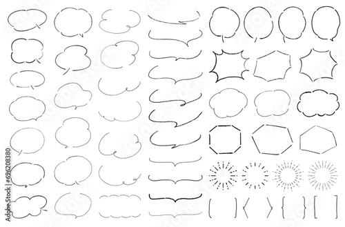ベクター・手がきの空白吹き出しイラスト素材まとめ