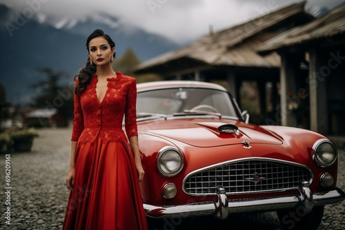 Bridal Beauty and Vintage Ride