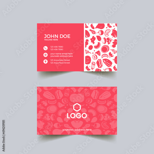 organic fruits farmer business card. delicious food restaurant business card. fresh fruits business card