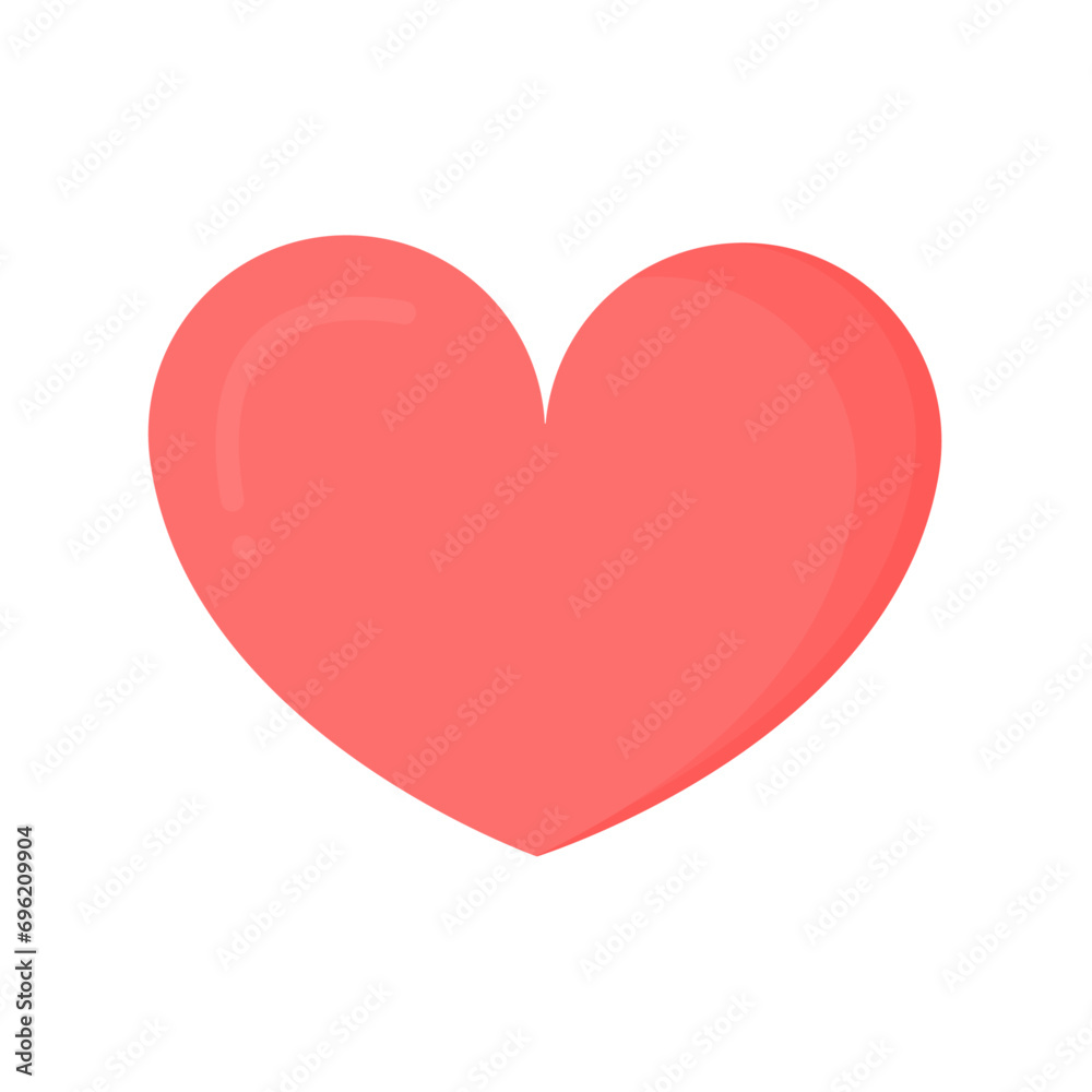 Vector heart illustration on white background