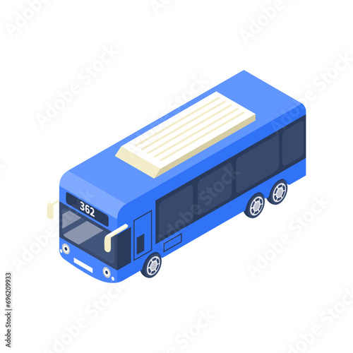 Vector isometric car icon isolated on white
