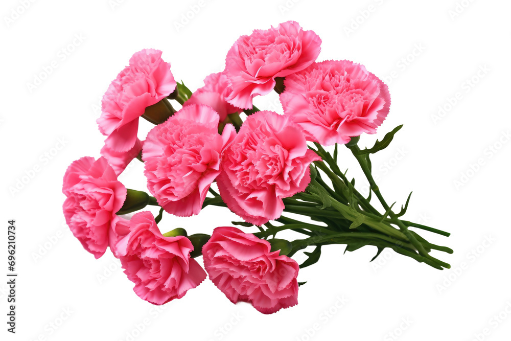 Carnation Bouquet Isolated On Transparent Background
