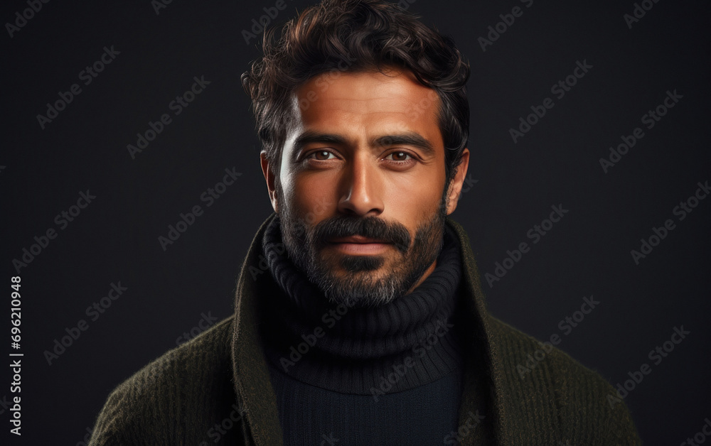 young handsome man in turtleneck sweater. young handsome man in turtleneck sweater.