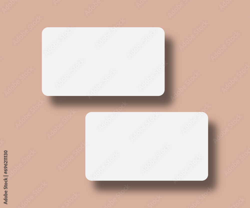 Rounded Business Card Blank Mockup. Rounded Business Card Blank Mockup.