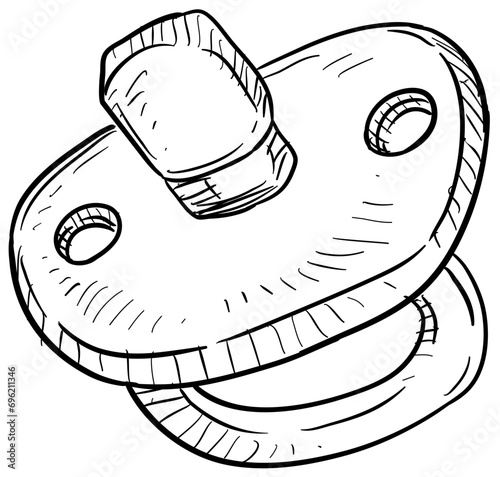 baby pacifier handdrawn illustration