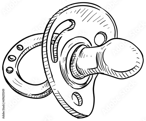 baby pacifier handdrawn illustration