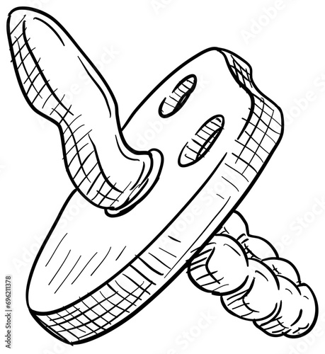 baby pacifier handdrawn illustration
