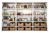 Walk In Pantry Organization Details Isolated On Transparent Background