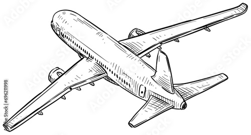 airplanes handdrawn illustration