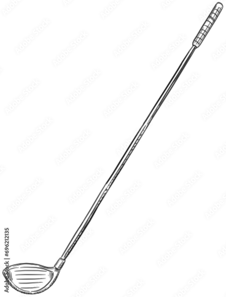 golf stick handdrawn illustration golf stick handdrawn illustration
