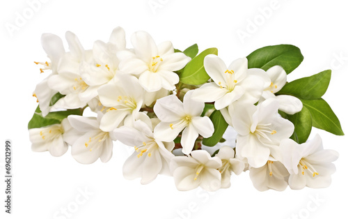 Up Close and Personal with the Allure of Jasmine Blossoms Isolated on Transparent Background PNG.