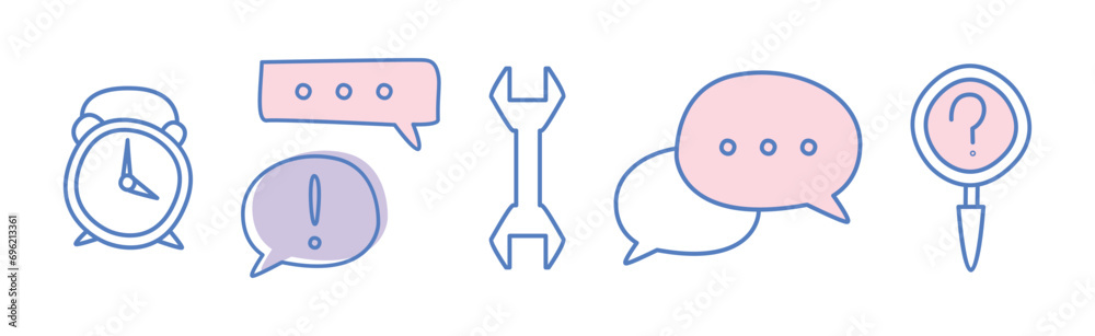 Call Center and Product Management and Support Line Icon Vector Set Call Center and Product Management and Support Line Icon Vector Set
