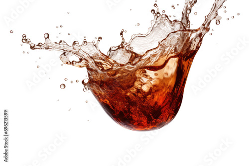 Pure Cola Splash Isolated On Transparent Background