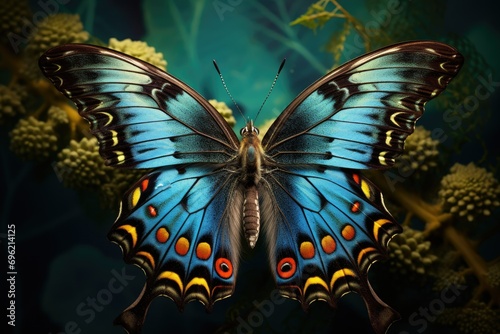 Beautiful Butterfly, Dreamy fantasy magical butterflies, soft light colors wings, Ai Generated © Tanu