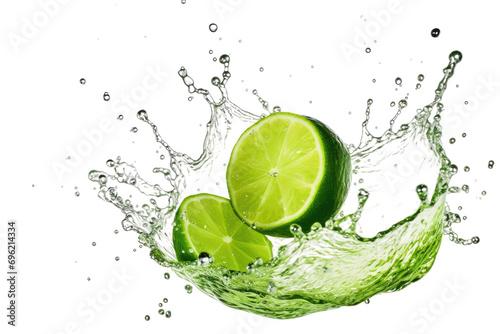 Pure Splash of Limeade Isolated On Transparent Background