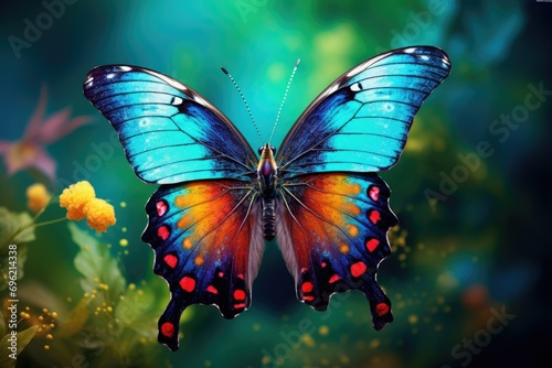 Beautiful Butterfly, Dreamy fantasy magical butterflies, soft light colors wings, Ai Generated © Tanu