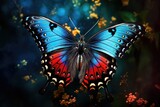 Beautiful Butterfly, Dreamy fantasy magical butterflies, soft light colors wings, Ai Generated