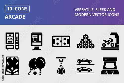 Arcade Glyph Icons Set