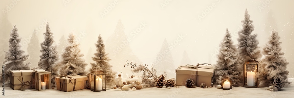 custom made wallpaper toronto digitalA Wintery Scene with Christmas Trees and Stones