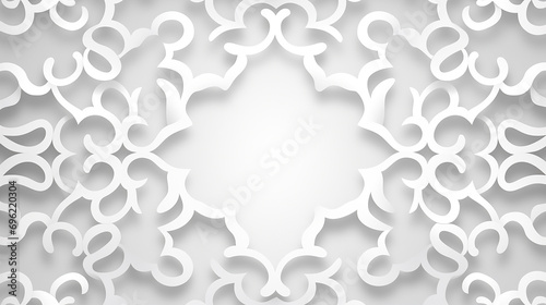 seamless white islamic horizontal background