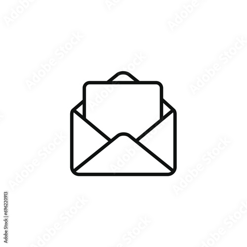 Email line icon isolated on transparent background