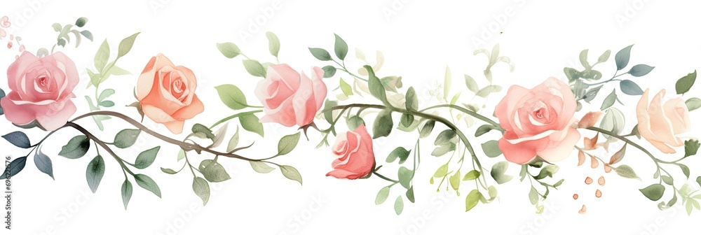 A beautiful arrangement of roses in bloom - obrazy, fototapety, plakaty 