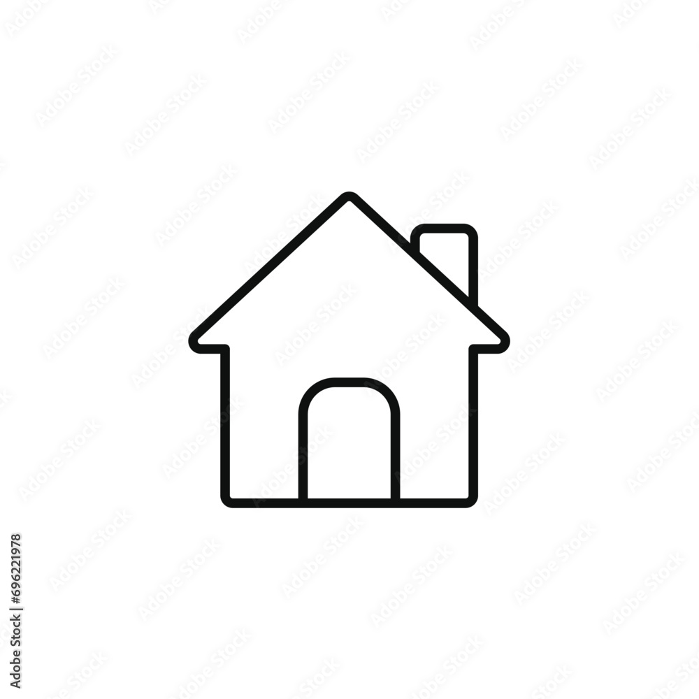 Home page line icon isolated on transparent background Home page line icon isolated on transparent background