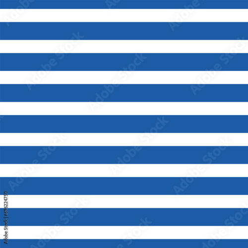 Striped background with horizontal straight blue and white stripes. Seamless and repeating pattern. Editable vector illustration. photo