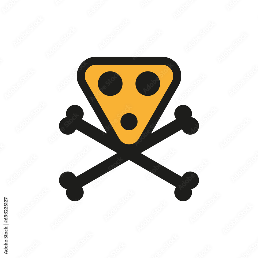 Poison and toxin icon. Symbol of mortal danger. Vector sign and drawing. Skull with crossbones. Poison and toxin icon. Symbol of mortal danger. Vector sign and drawing. Skull with crossbones.