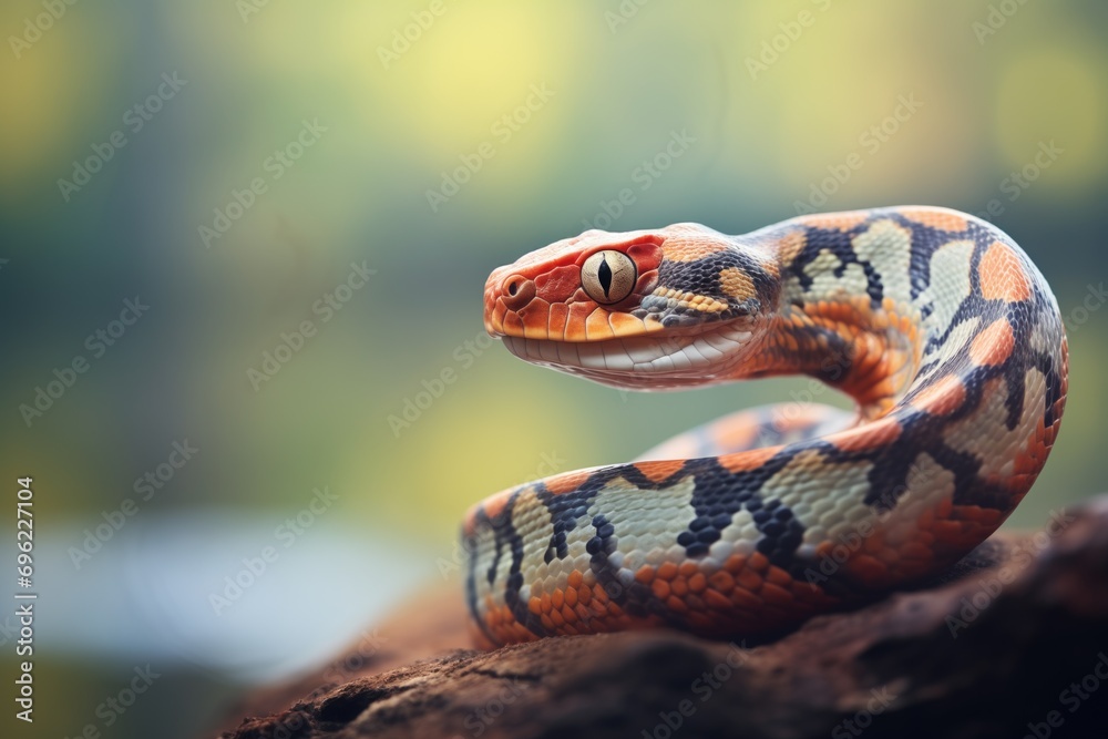 Fototapeta premium side profile of a viper in habitat