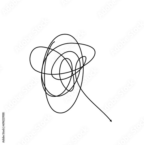 hand drawn of tangle scrawl sketch