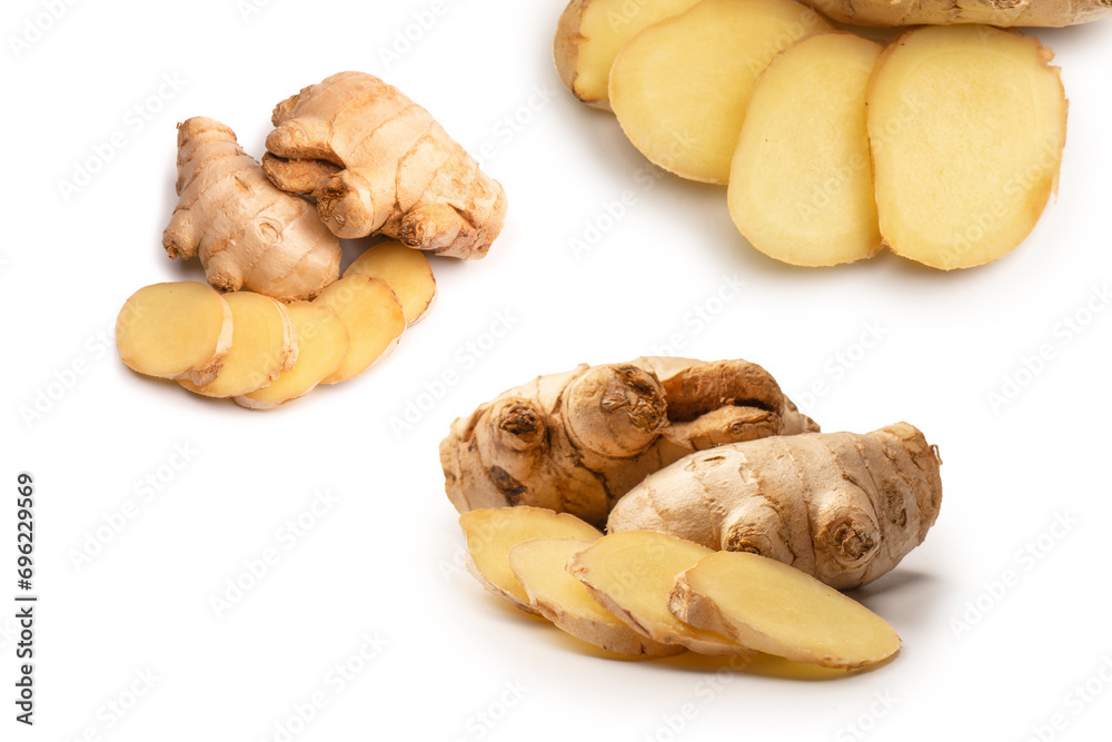 Ginger root isolated on white background. Ginger root isolated on white background.