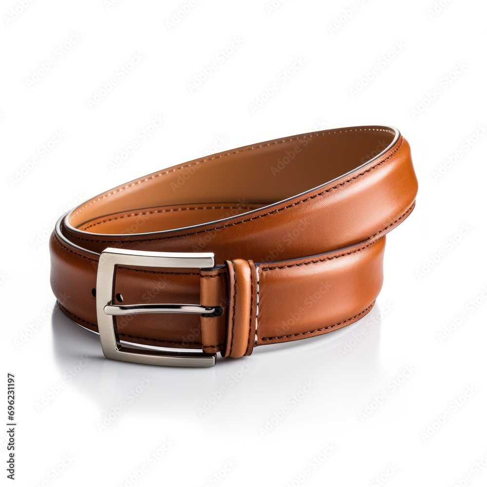 Leather belts on a white background. Leather belts on a white background.
