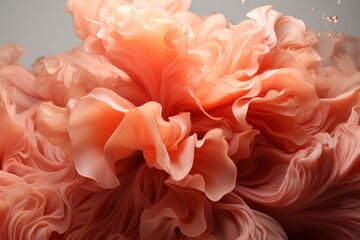 Crédence de cuisine Pantone 2024 Peach Fuzz Expressionistic color explosions, organic sculpting, flowing, peach fuzz Pantone color   © Good Shot