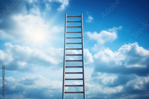 Ladder to the sky  success  and goal concept