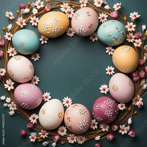 AI art colorful egg background カラフルな卵の背景