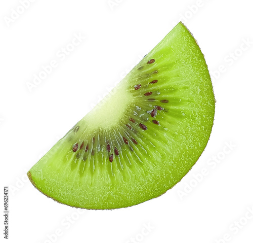 Slice of kiwi fruit isolated on white background photo