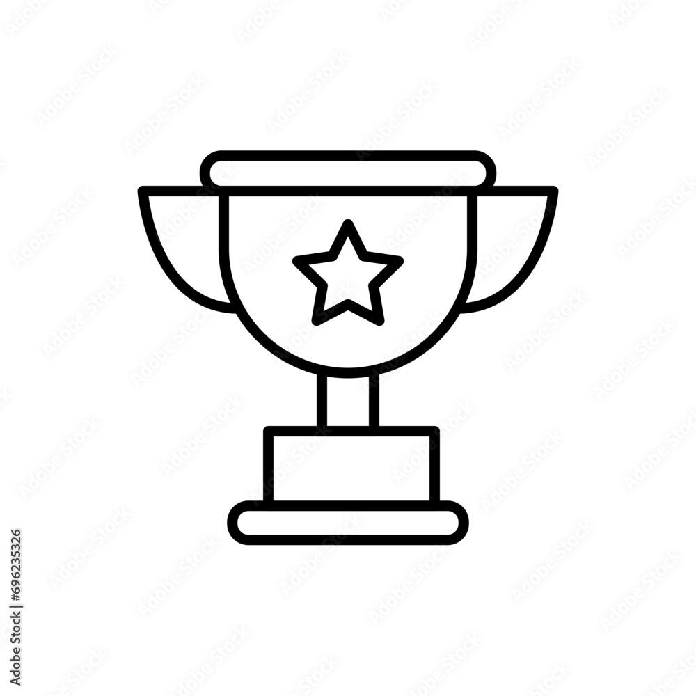 Star trophy outline icons, award minimalist vector illustration ,simple transparent graphic element .Isolated on white background Star trophy outline icons, award minimalist vector illustration ,simple transparent graphic element .Isolated on white background