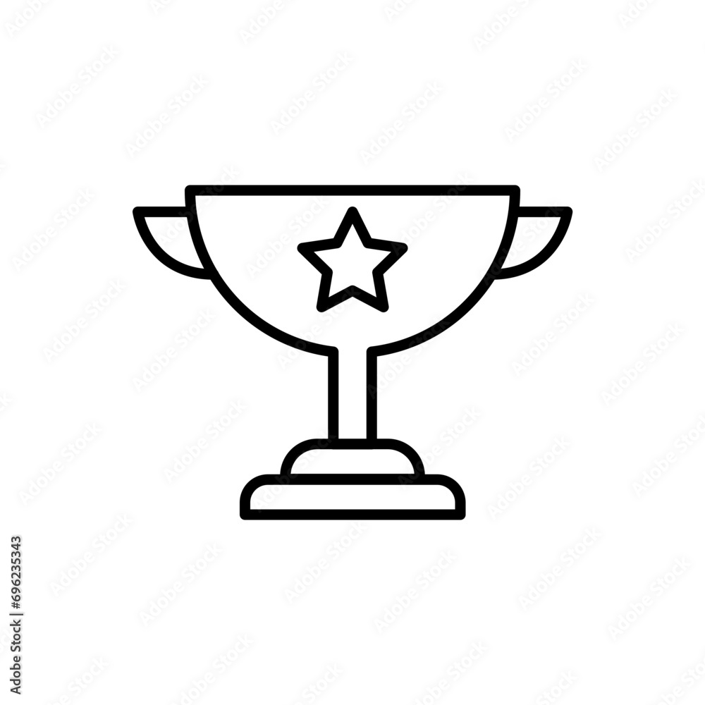 Star trophy outline icons, award minimalist vector illustration ,simple transparent graphic element .Isolated on white background Star trophy outline icons, award minimalist vector illustration ,simple transparent graphic element .Isolated on white background