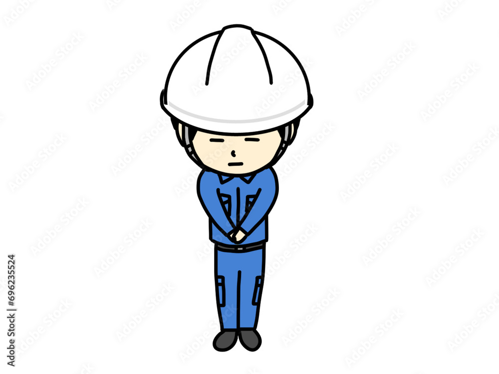 作業員 お辞儀 イラスト 作業員 お辞儀 イラスト